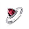 Bague pierre fine et diamant en or 18 carats