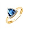 Bague pierre fine et diamant en or 18 carats