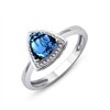 Bague pierre fine et diamant en or 18 carats