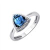 Bague pierre fine et diamant en or 18 carats