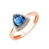 Bague pierre fine et diamant en or 18 carats