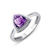 Bague pierre fine et diamant en or 18 carats
