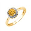 Bague pierre fine et diamant en or 18 carats
