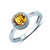 Bague pierre fine et diamant en or 18 carats