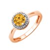 Bague pierre fine et diamant en or 18 carats