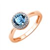 Bague serti clos pierre fine et diamant en or 18 carats