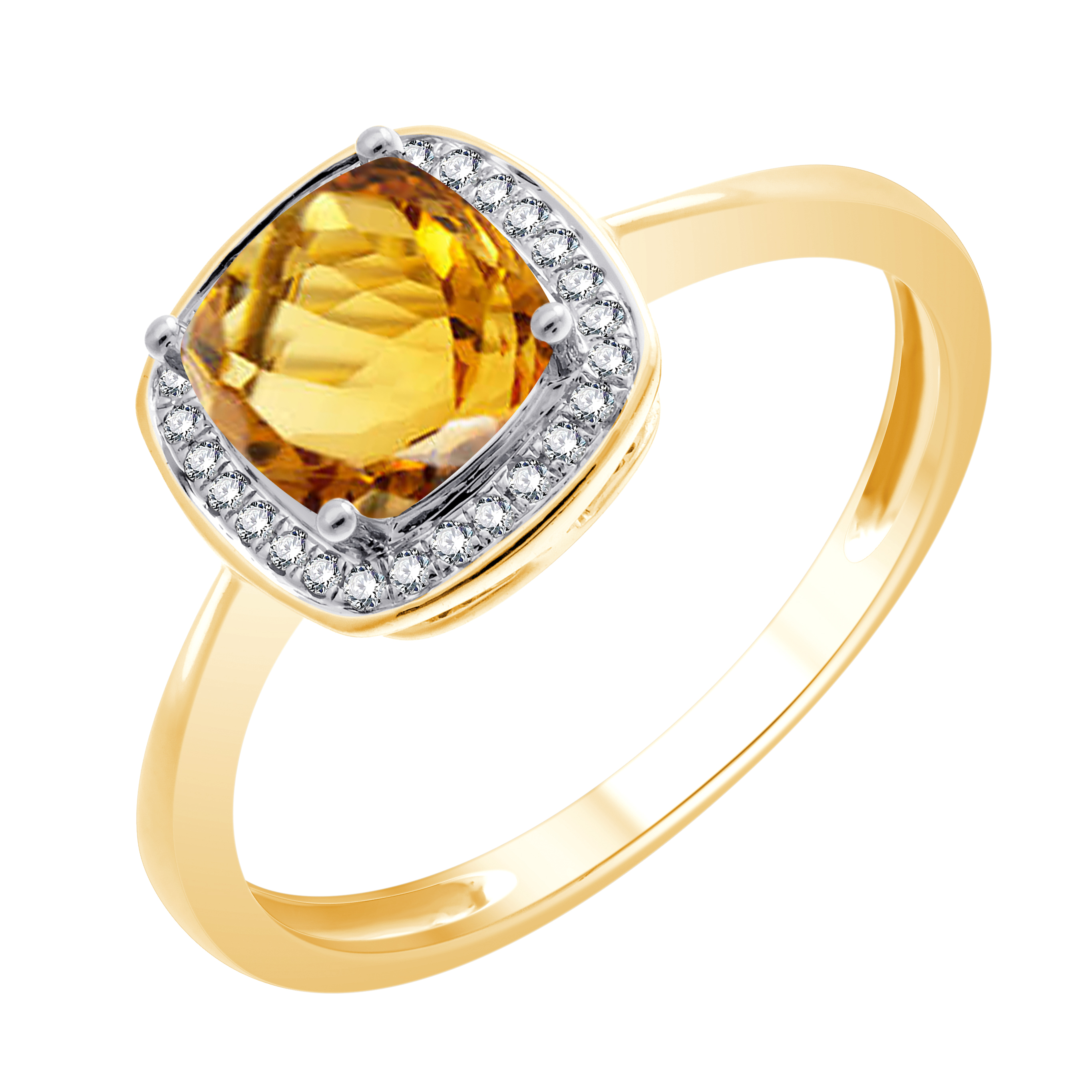 Bague toi et moi pierre fine et diamant en or 18 carats