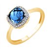 Bague toi et moi pierre fine et diamant en or 18 carats