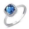 Bague toi et moi pierre fine et diamant en or 18 carats