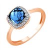 Bague toi et moi pierre fine et diamant en or 18 carats
