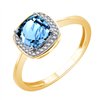 Bague toi et moi pierre fine et diamant en or 18 carats