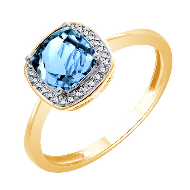 Bague toi et moi pierre fine et diamant en or 18 carats
