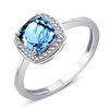 Bague toi et moi pierre fine et diamant en or 18 carats