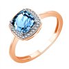 Bague toi et moi pierre fine et diamant en or 18 carats