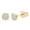 Boucles d'oreilles serti clos diamant en or 18 carats