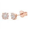 Boucles d'oreilles serti clos diamant en or 18 carats