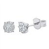Boucles d'oreilles serti clos diamant en or 18 carats