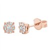 Boucles d'oreilles serti clos diamant en or 18 carats