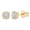 Boucles d'oreilles serti clos diamant en or 18 carats
