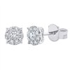 Boucles d'oreilles serti clos diamant en or 18 carats