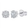 Boucles d'oreilles serti clos diamant en or 18 carats