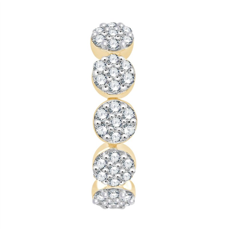 Boucles d'oreilles trilogie diamant en or 18 carats