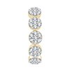 Boucles d'oreilles trilogie diamant en or 18 carats