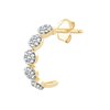 Boucles d'oreilles trilogie diamant en or 18 carats
