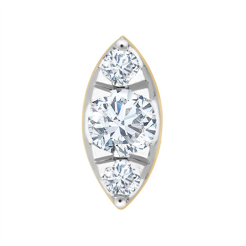 Boucles d'oreilles toi et moi diamant en or 18 carats