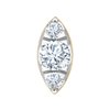 Boucles d'oreilles toi et moi diamant en or 18 carats