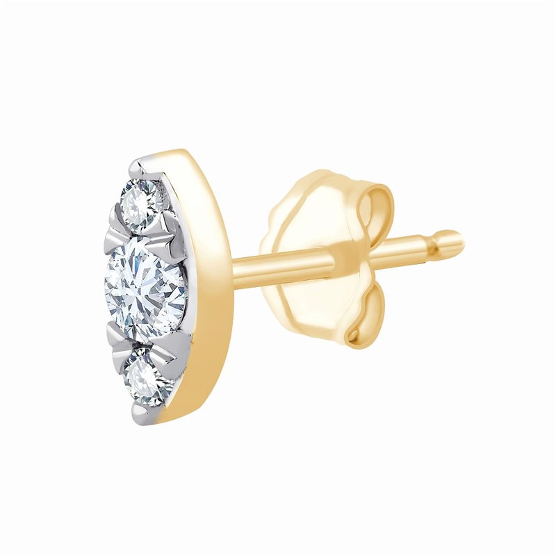 Boucles d'oreilles toi et moi diamant en or 18 carats