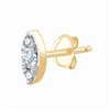 Boucles d'oreilles toi et moi diamant en or 18 carats