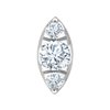 Boucles d'oreilles toi et moi diamant en or 18 carats