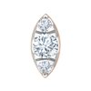 Boucles d'oreilles toi et moi diamant en or 18 carats