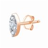 Boucles d'oreilles toi et moi diamant en or 18 carats