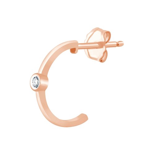 Boucles d'oreilles serti clos diamant en or 18 carats