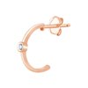 Boucles d'oreilles serti clos diamant en or 18 carats