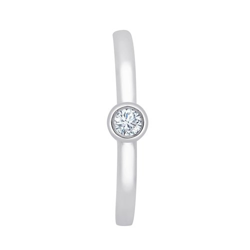 Boucles d'oreilles serti clos diamant en or 18 carats