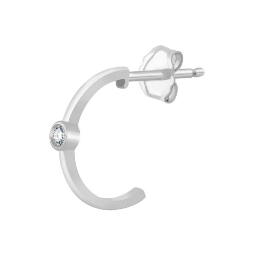 Boucles d'oreilles serti clos diamant en or 18 carats