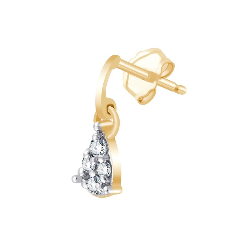 Boucles d'oreilles serti clos diamant en or 18 carats