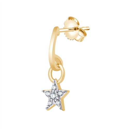 Boucles d'oreilles toi et moi diamant en or 18 carats