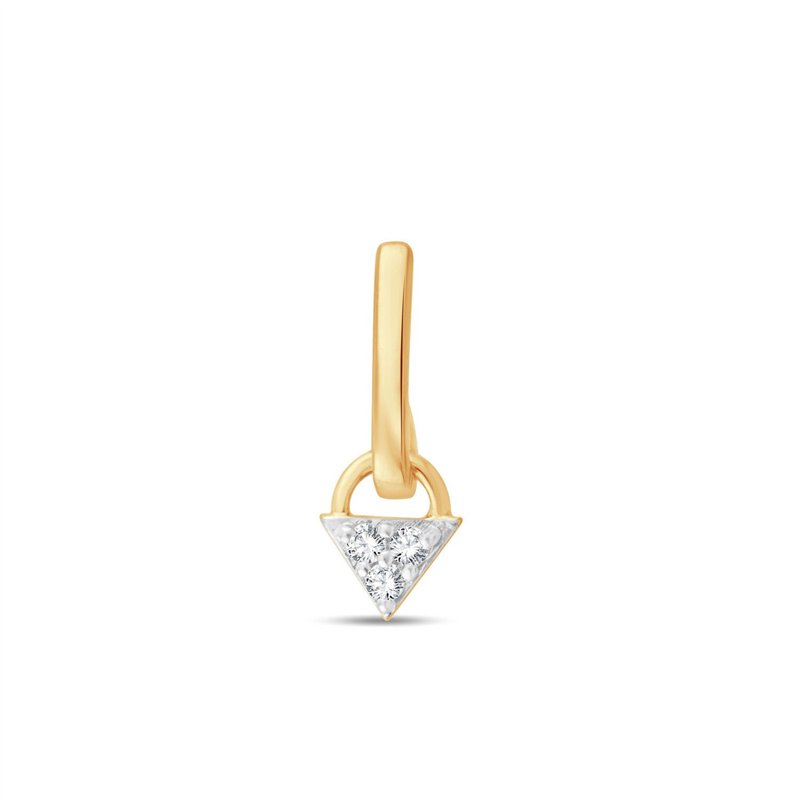 Boucles d'oreilles serti clos diamant en or 18 carats