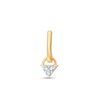 Boucles d'oreilles serti clos diamant en or 18 carats