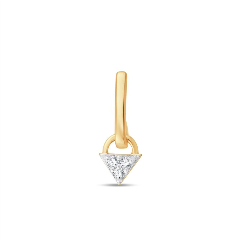 Boucles d'oreilles serti clos diamant en or 18 carats