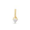Boucles d'oreilles serti clos diamant en or 18 carats