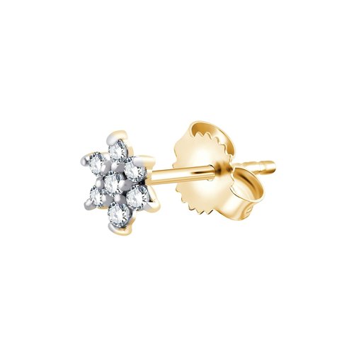 Boucles d'oreilles trilogie diamant en or 18 carats
