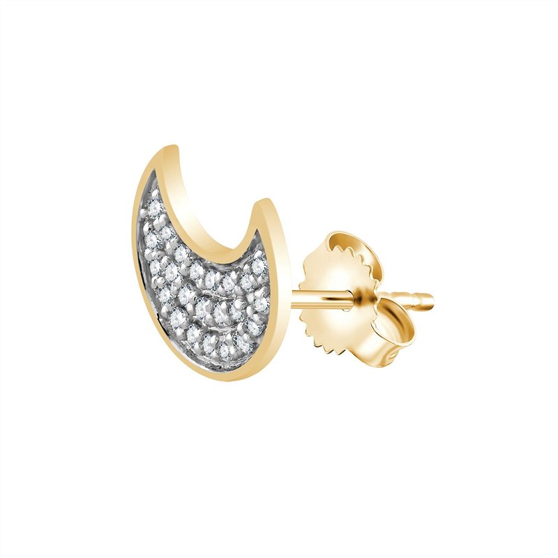 Boucles d'oreilles serti clos diamant en or 18 carats