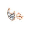 Boucles d'oreilles serti clos diamant en or 18 carats