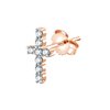 Boucles d'oreilles serti clos diamant en or 18 carats