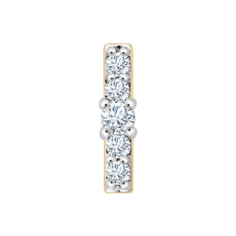 Boucles d'oreilles trilogie diamant en or 18 carats